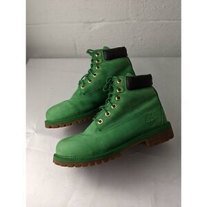Timberland Shoes Kids Size 4.5 Bright Green 6‎ inch Boots Waterproof Junior